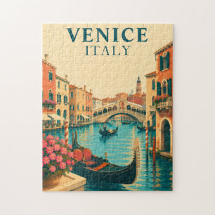 Venedig Italien Puzzle Rialto-Brücke Gondel