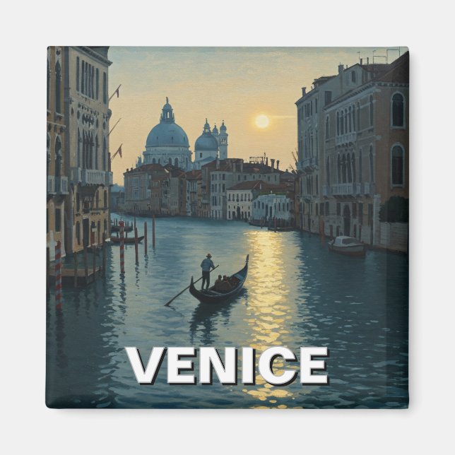 Venedig Italien Reise Souvenir Malerei Magnet (Vorne)