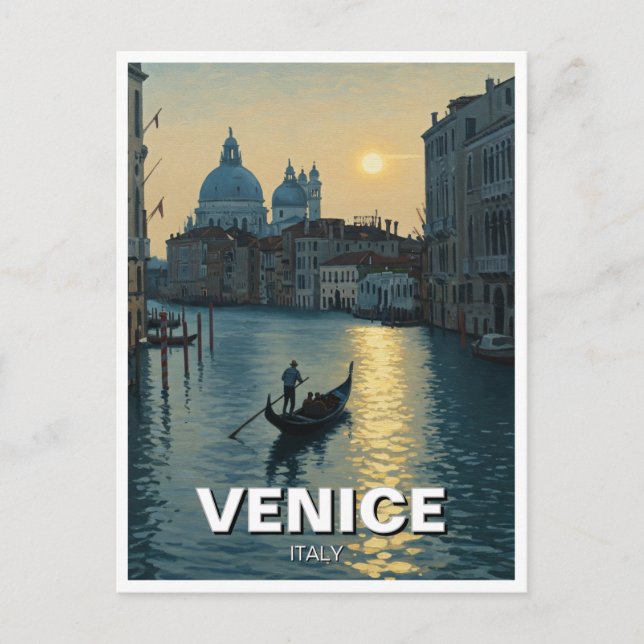 Venedig Italien Reise Souvenir Malerei Postkarte (Vorderseite)