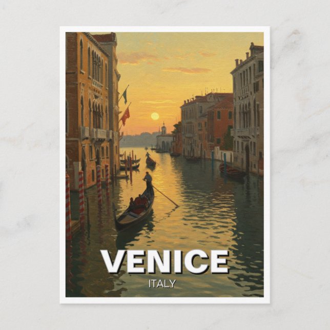 Venedig Italien Reise Souvenir Malerei Postkarte (Vorderseite)