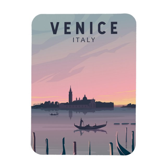 Venedig Italien Reisen Vintage Kunst Magnet (Vertikal)