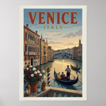 Venedig Italien Reiseplakat