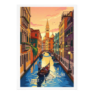 Venedig Italien Retro Reise Fotodruck
