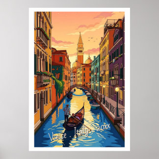 Venedig Italien Retro Reise Poster