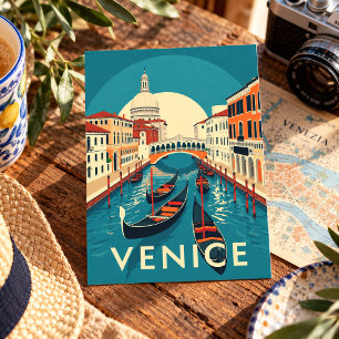 Venedig Italien Rialto-Brücke Vintage Postkarte