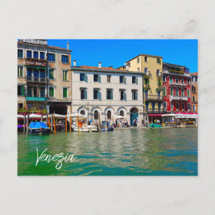 Venedig Italien Riva Del Vin Canal Grande Postkarte