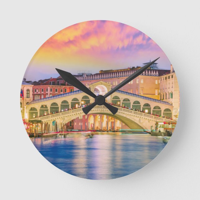 Venedig Italien Runde Wanduhr (Vorderseite)
