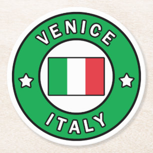 Venedig Italien Runder Pappuntersetzer