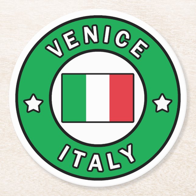 Venedig Italien Runder Pappuntersetzer (Vorderseite)