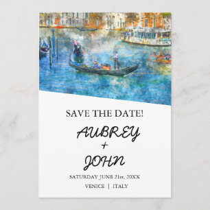 Venedig Italien Save the Date Einladung zur Hochze