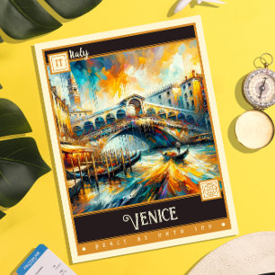 Venedig, Italien Vintage Malerei Postkarte