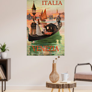 Venedig Italien Vintage Reiseplakat Poster