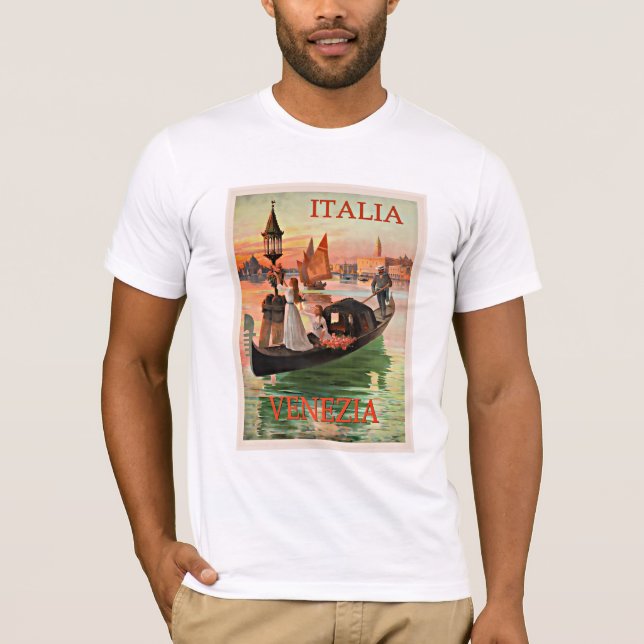Venedig Italien Vintage Reiseplakat T-Shirt (Vorderseite)