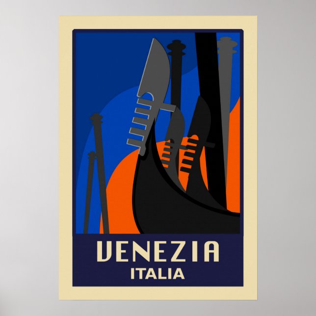 Venedig, Italien Vintage Travel Poster (Vorne)