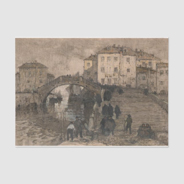 Venedig, Italien (Vintage Venezianische Landschaft Seidenpapier (Vorderseite)