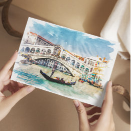 Venedig, Italien - Wasserfarbe Postkarte