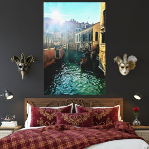 Venedig Kanal Gondel Italienische Architektur Foto Leinwanddruck
