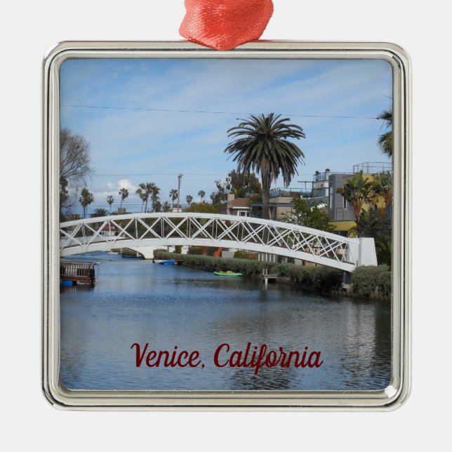 Venedig-Kanäle, Kalifornien Ornament Aus Metall (Vorne)