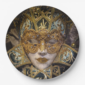 Venedig-Karnevals-Maskerade-WegwerfpapierTeller Pappteller