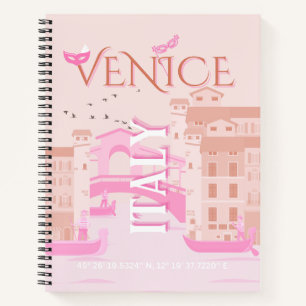 Venedig Kunst, Italien, Reisen Kunst, Pastell Notizbuch