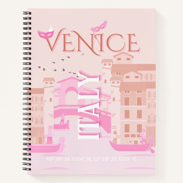 Venedig Kunst, Italien, Reisen Kunst, Pastell Notizbuch (Vorderseite)