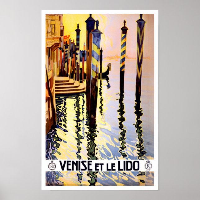 Venedig Lido Italien Vintage Poster (Vorne)