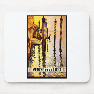 Venedig Lido Vintage Reiseplakat Mousepad