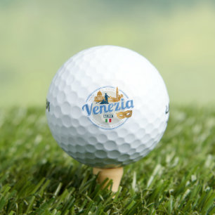 Venedig mit Gondolier Italien Karneval Vintag Golfball