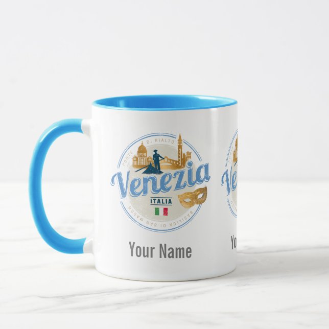 Venedig mit Gondolier Italien Karneval Vintag Tasse (Links)