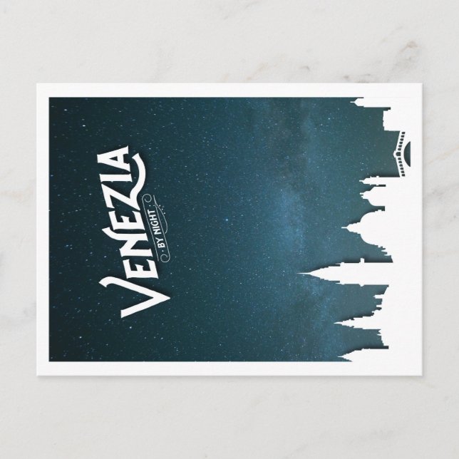 Venedig nach Nacht - Postkarte (Vorderseite)