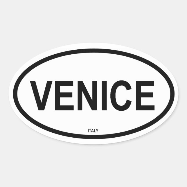 VENEDIG OVALER AUFKLEBER (Vorderseite)