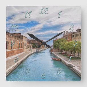 Venedig Quadratische Wanduhr