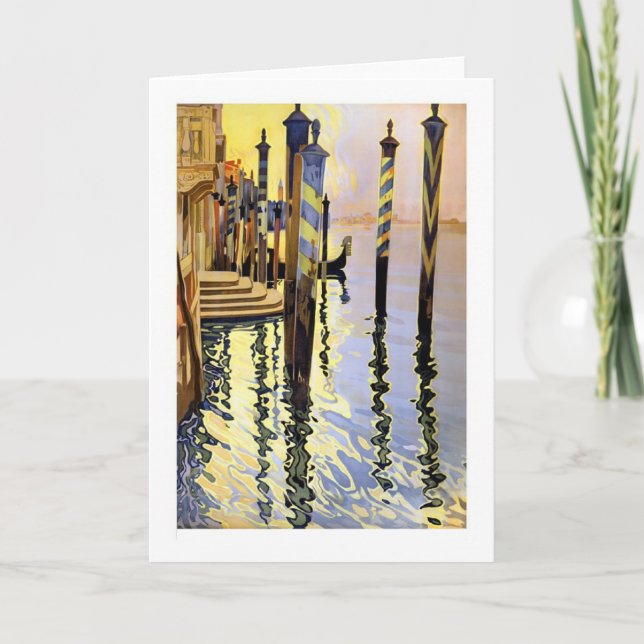Venedig-Reflexions-Gruß-Karte Karte (Vorderseite)
