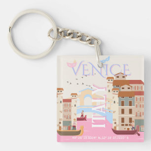 Venedig Reisen Kunst, Italien, Reisen Kunst Schlüsselanhänger