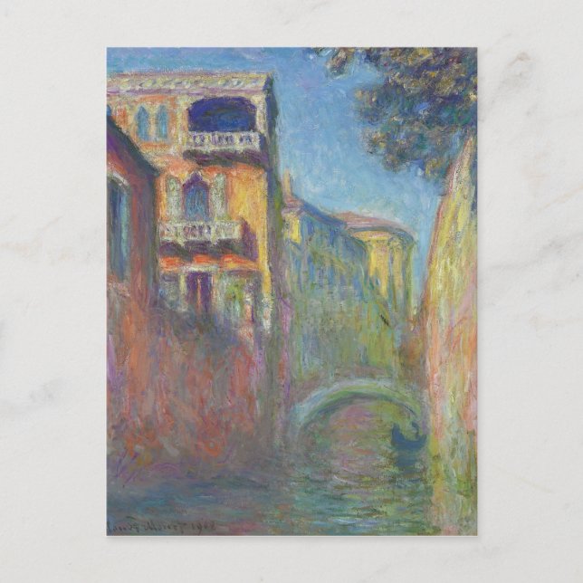 Venedig, Rio de Santa Salute von Claude Monet Postkarte (Vorderseite)