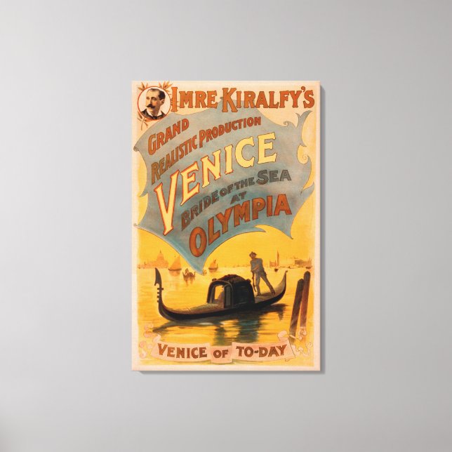 Venedig, Seebrücke bei Olympia Gondeln 3 Leinwanddruck (Vorderseite)