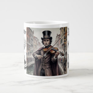 Venedig-Urlaub,Violinist im venezianischen Karneva Jumbo-Tasse