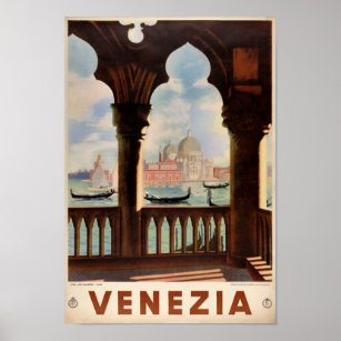 Venedig Venezia Vintage Reiseplaner restauriert Poster
