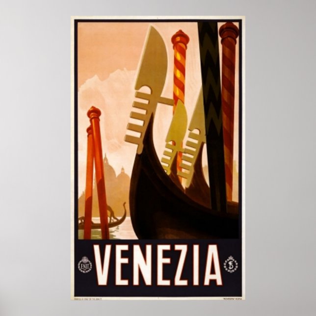 Venedig, Venezia Vintage Travel Poster (Vorne)