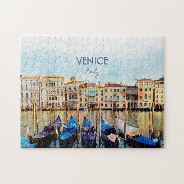 VENEDIG VENEZIA watercolor - Italien Reisen Souven (Horizontal)