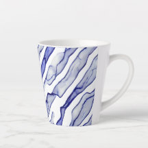 Venen aus blau-weißem Marmor Latte-Tasse