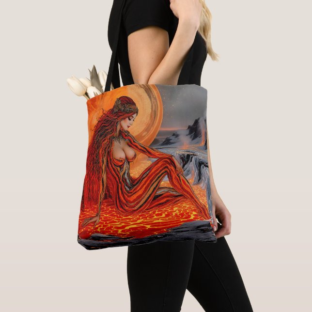 "Venen des Vulkans" - Vulkanerportrait Tasche (Von Nahem)