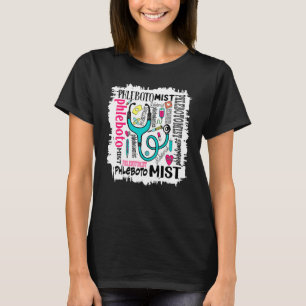 Venenpunker-Typografie Bleach-Malerei-Muster T-Shirt