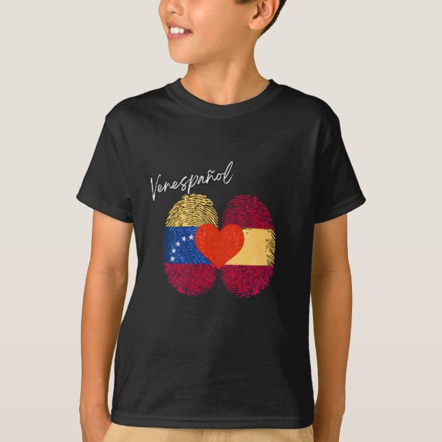 “Venespañol” – Orgullo Venezuela y España T-Shirt (Vorderseite)