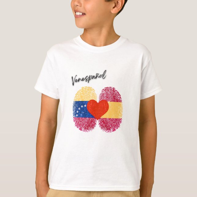 “Venespañol” – Orgullo Venezuela y España T-Shirt (Vorderseite)