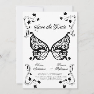 Venetia Carnivale Masque Viktorianischer Verzierte Save The Date