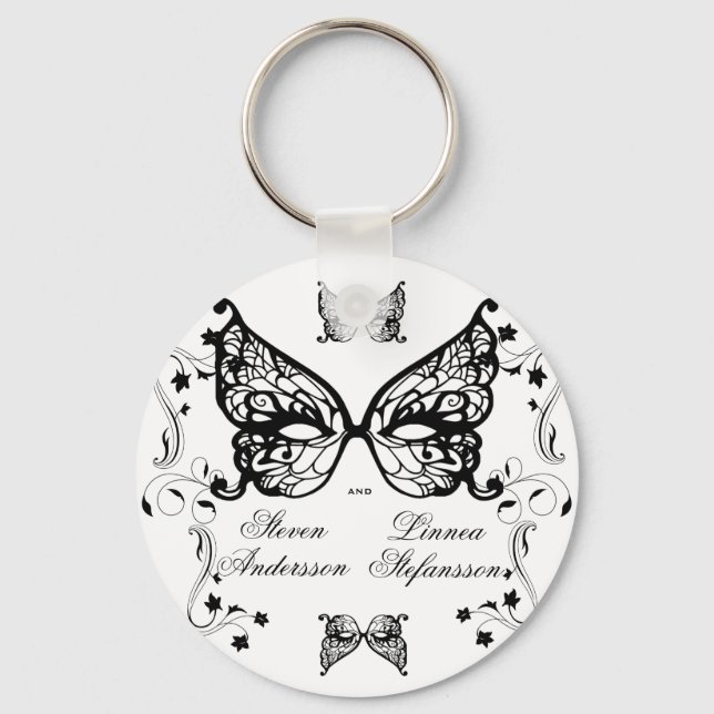 Venetia Carnivale Masque Viktorianischer Verzierte Schlüsselanhänger (Vorderseite)