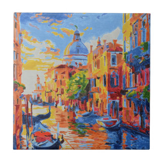 Venetian Canal at Sunset tile Fliese