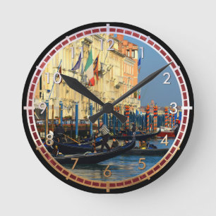 Venetian gondoliers runde wanduhr
