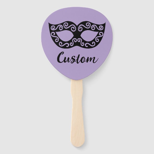 Venetian mask custom wedding fächer (Vorderseite)